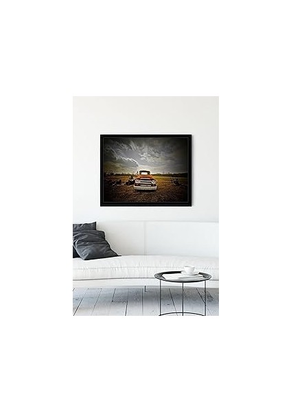 (10719) Dodge Araba Çerçeveli Tablo (50X70CM)