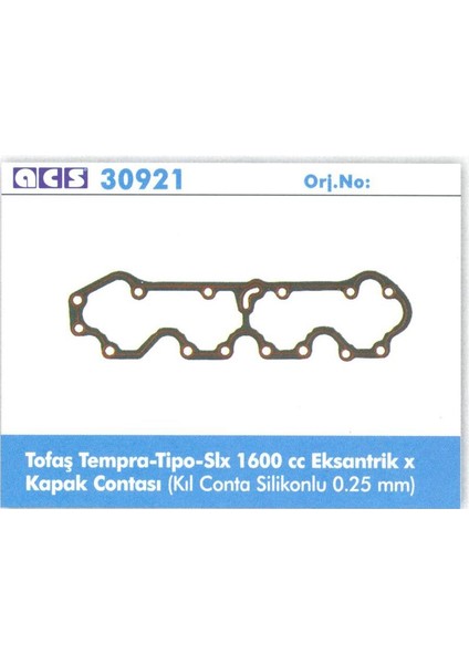 ACAR30921 - Silindir Üst Kapak Contası Silikonlu Slx / Tempra Tıpo 1.4 1.6