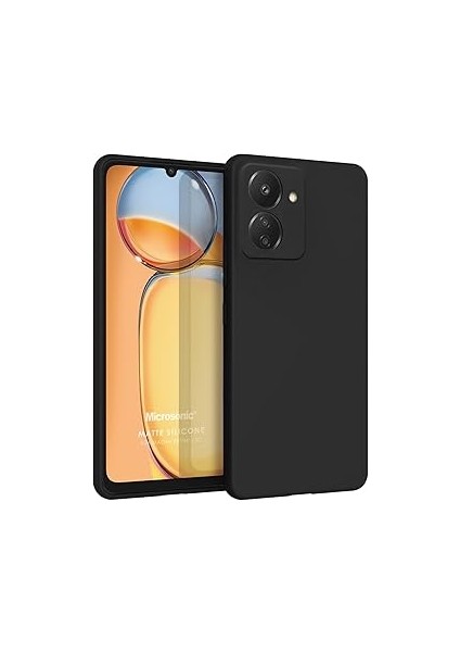 Microsonic Matte Silicone Poco C65 Kılıf Siyah [poco C65 ile Uyumlu Kılıf - Siyah]