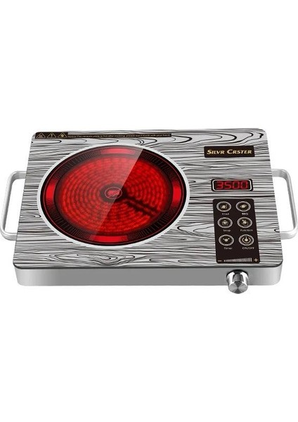 New Silver Crest 3500 Watt Isı Ayarlı Lazer Dokunmatik Elektrikli Indiksiyonlu Ocak Bakır Sargı