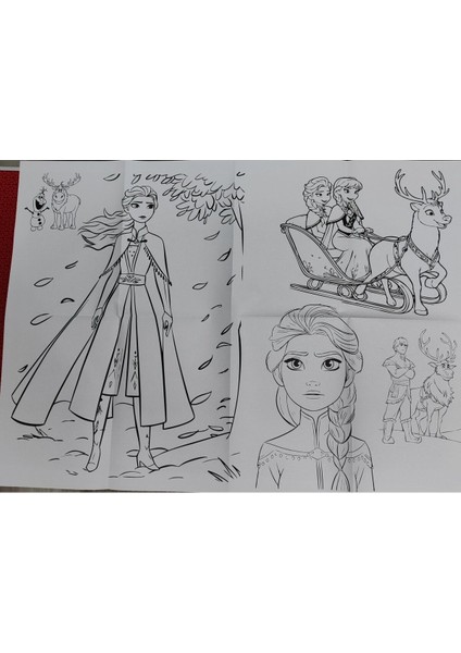 Frozen Figürlü Dev Boyama Kitabı (90CMX64CM) ve 12 Li Tüp Kuru Boya Kalemi modelleri