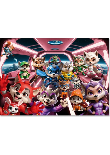 Süper Kahramanlar Çocuk Puzzle (100 Parça) 34×48 cm fiyatları