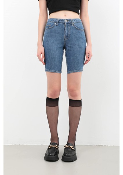 Kadın Jean Şort Mavi indirimleri