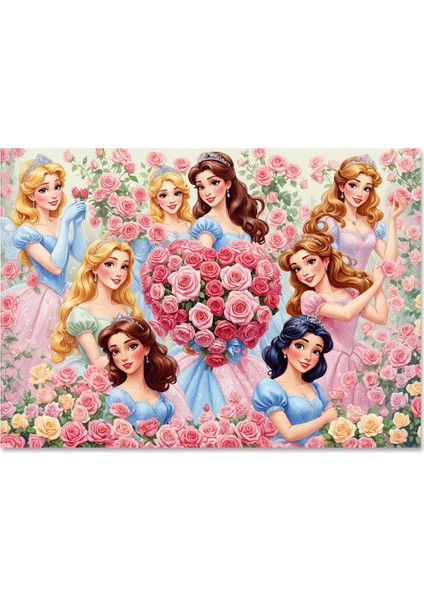 Prensesler Çocuk Puzzle (50 Parça) 34×24 cm fiyatları