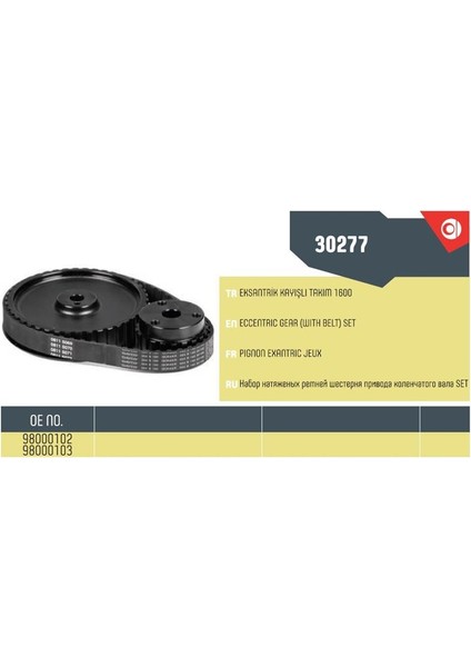 30277 - Eksantrık Kayıslı Takım M131 1.6