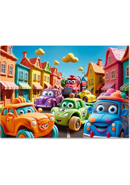 Arabalar Şehri Çocuk (100 Parça) Puzzle 34×48 cm fiyatları