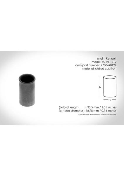 OYG-7700690122 - Supap Fincanı Takım R9 R12