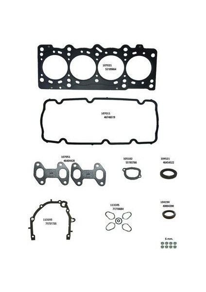 CONTA42427703S - Motor Takım Conta Üst Sktsız Keçelı Subap Lastıklı Doblo Palıo 1.9d