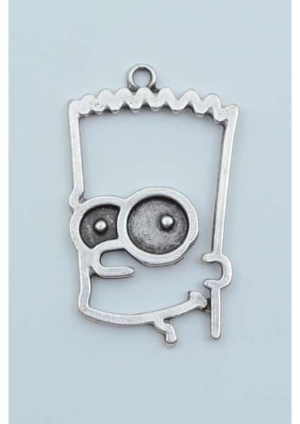 Bart Simpson Kolye Ucu - Antik Gümüş Kaplama - Kod:151