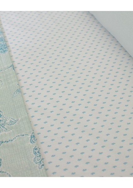 Berne Çift Kişilik Pamuklu Ecocell Baskılı Pike Takımı - Mint Yeşili