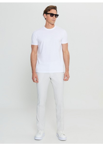 Bisiklet Yaka Düz Beyaz Erkek T-Shirt COE091252082_BYZ fiyatları