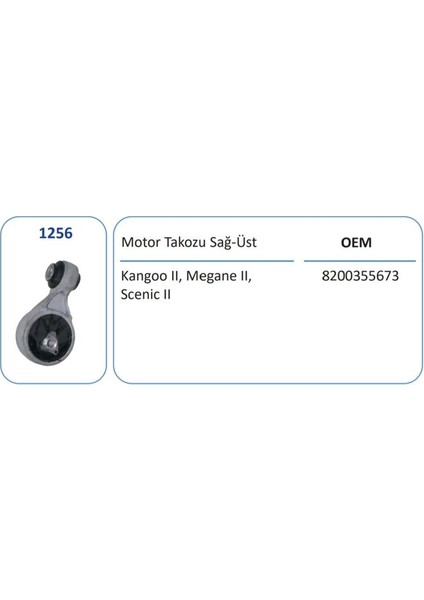 1256 - Motor Takozu Sag 6 Ilerı 105 Bg Kangoo Iıı Megane Iı 1.5 K9K