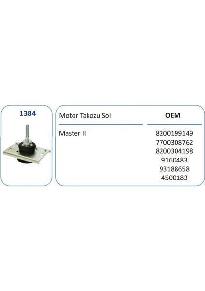 FKK1384 - Motor Takozu Sol Master Movano 1,9dtı 2,2dtı 2,5dtı 2,8dtı 3,0dtı