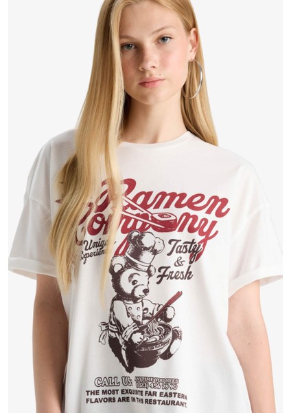 Coool Oversize Geniş Kalıp Baskılı Kısa Kollu Tişört F8747AX25AU