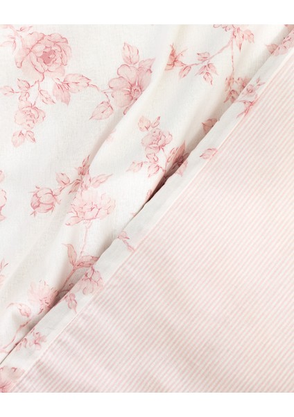 Tiny King Size %100 Pamuk Ranforce Baskılı Nevresim Takımı - Pudra