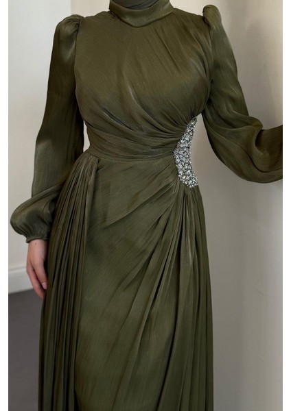 Nola Yanı Taşlı Jan Jan Abiye Haki fırsatları