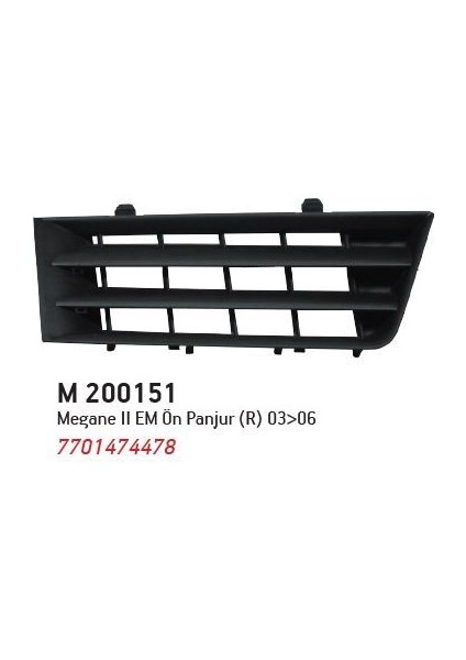 MRL200151 - Panjur Ön Sağ Megane Iı 03>06