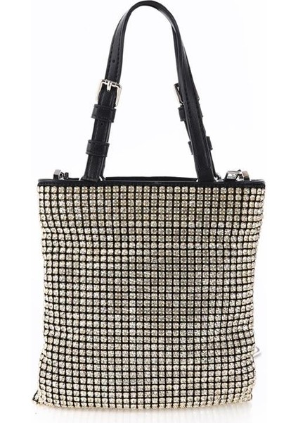 Siyah-Altın Ççs 17210 Kadın Omuz Askılı El Çantası