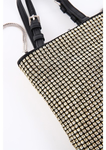 Siyah-Altın Ççs 17210 Kadın Omuz Askılı El Çantası indirimleri