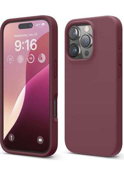 Apple iPhone 16 Pro Max Kılıf Kadife Lansman Soft Yumuşak Liquid Silikon Kamera Korumalı Kapak