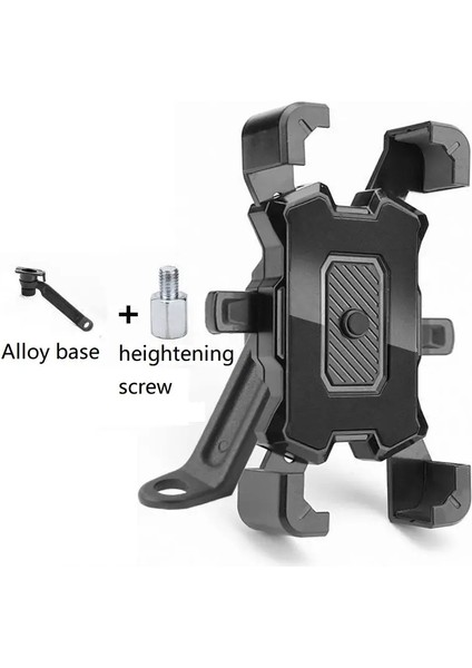 Iphone Xiaomi Binicilik Mtb Bisiklet Moto Motosiklet Stand Braketi Kaymaz Döngü Renk: 1pc- Siyah Stil 2 (Yurt Dışından)
