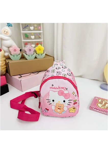 Sanrio'nun Yeni Çocuk Deseni Tek Omuzlu Crossboder Göğüs Çantası Şık Gezi ve Play Storage Bagcolor: A (Yurt Dışından)