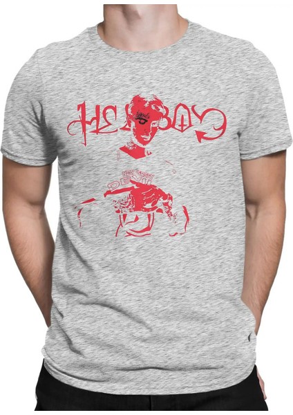 Erkekler Kadınlar Grafik Baskılı Lil Peep Crybaby Hellboy T Shirt Tee% 100 Pamuk T-Shirts Giysileri Renk: Gri/boyut: S (Yurt Dışından)