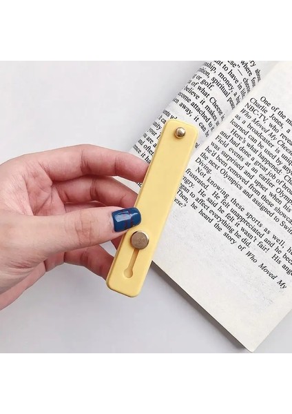 Bilek Band El Bant Parmak Kavrama Cep Telefonu Tutucu Stand Push Pull Pull Universal Sade Renkli Telefon Soket Tutucu Iphone Xiaomi Renk: Sarı (Yurt Dışından)