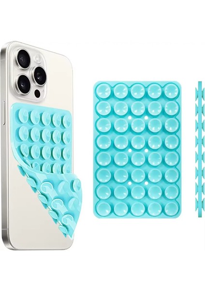 Silikon Emme Kupası Telefon Kılıfı Montaj Iphone Android Renk Için Selfie ve Videolar Için Çift Taraflı Eller Serbest Güçlü Kavrama Sahibi: 8 (Yurt Dışından)