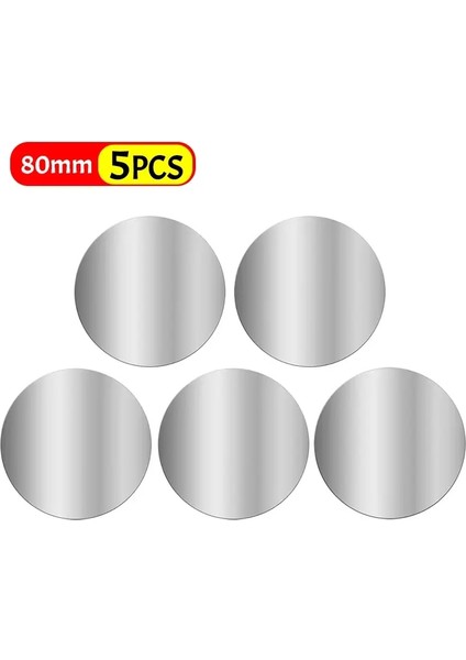 1-5pcs 8cm Cep Telefonu Tableti Için Manyetik Metal Plaka Diski Evrensel Kendi Kendine Yapışkan Demir Disk Yama Etiketi Manyetik Tutucu Renk: 5x 80MM (Yurt Dışından)