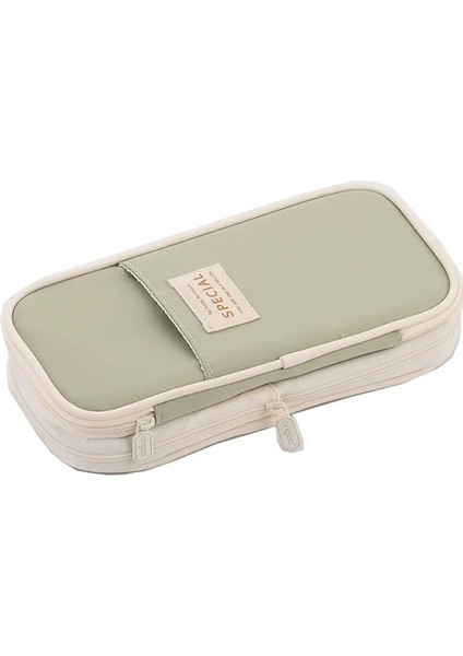 Angoo Kawaii Kalem Kılıf Macaron Renk Tuval Sevimli Büyük Kalem Çantası Kalem Kutusu Depolama Çantası Öğrenci Okul Malzemeleri Istasyona: 597 Açık Yeşil (Yurt Dışından)