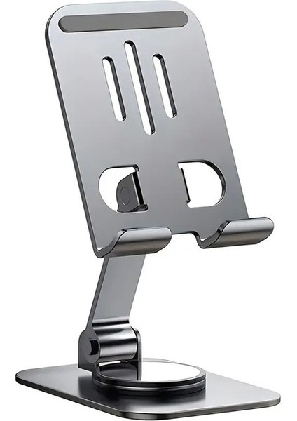 Metal Katlama 360 ° Dönen Masaüstü Cep Telefonu Tutucu Iphone Ipad Için Stand Universal Taşınabilir Ayarlanabilir Metal Standkolor: Gri (Yurt Dışından)