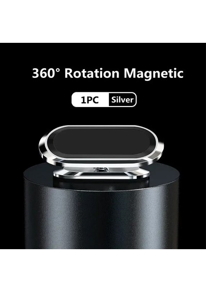 1080 ° Rotasyon Katlanabilir Araç Manyetik Telefon Tutucu Evrensel Hava Havalandırma Montajı Gps iPhone Için Samsung Araba Cep Telefonu Tutucu Stand Renk: C Gümüş (Yurt Dışından)