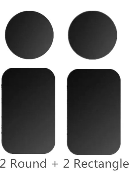 Metal Plaka Mıknatıs Mobil Stand Evrensel Yedek Metal Plaka Kiti Iphone x Manyetik Araç Montajı Telefon Tutucu Renk: 2round 2rectangle (Yurt Dışından)