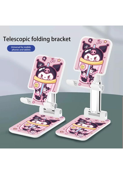 Sanrio Hello Kitty Kuromi Masası Cep Telefon Tutucu Stand Kawaii iPhone iPad Ayarlanabilir Masaüstü Tablet Tutucu Universalcolor: Kuromi-61 (Yurt Dışından)