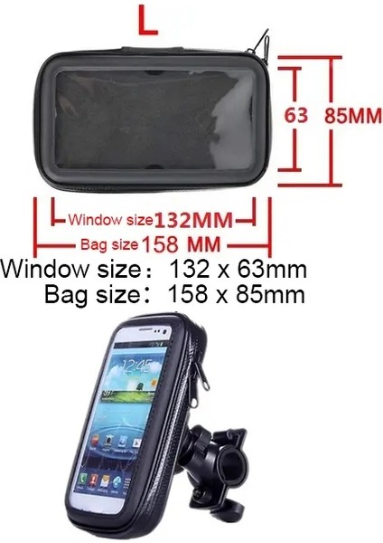 Evrensel Su Geçirmez Torba Bisiklet Bisiklet Telefon Tutucu Raflar Motosiklet Girdeli Montaj Slip Olmayan Moblie Cep Telefon Klibi Bisiklet Renk: Zj2 L (Yurt Dışından)