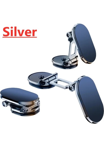 Manyetik Araba Telefon Tutucu Katlanır Güçlü Mıknatıs Montajı Akıllı Telefon Metal Stand Gps iPhone Xiaomi Samsung Huaweicolor Için Destek: Siyah (Yurt Dışından)
