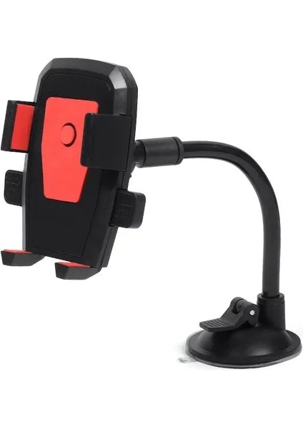 Araba Telefon Tutucu Braket Montaj Kupası Tutucu Evrensel Araba Emme Ön Cam Telefon Kilitli Araba Accessories Renk: Kırmızı (Yurt Dışından)