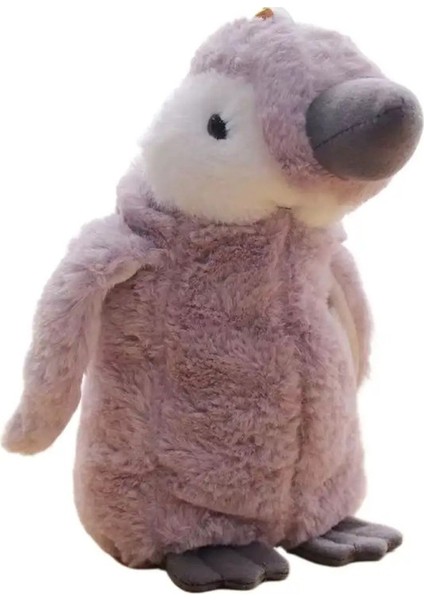 Büyük Kapasiteli Peluş Pencil Kılıf Doldurulmuş Hayvan Karikatür Bebek Kırtasiye Çantası Makyaj Çantası Sevimli Tasarım Penguen Penguen Pencil Torbası Kalem Boxcolor: Mor (Yurt Dışından)