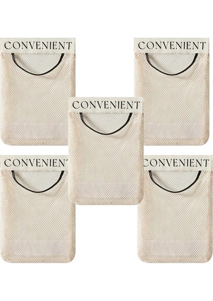 Duvara Monte Çanta Organizatör Mutfak Karmaşası Için Asılı Örgü, Mutfak Rengi Için Alan Tasarruflu Depolama Çantası Organizatörü: 5 Adet (Yurt Dışından)