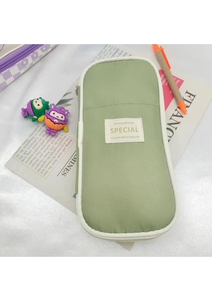 Geri Çekilebilir Kalem Kılıfı Mor Büyük Kapasiteli Kalem Kutusu Pembe Kalem Kılıfı Çok Fonksiyonlu Kırtasiye Kutusu Renk: Yeşil (Yurt Dışından)