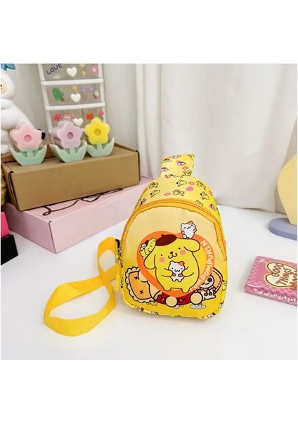 Sanrio'nun Yeni Çocuk Deseni Tek Omuzlu Crossboder Crossboder Göğüs Çantası Şık Gezi ve Oyun Depolama Çantası Rengi: D (Yurt Dışından)