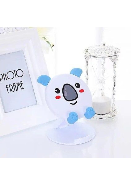 Karikatür Masa Masa Masa Masa Masaüstü Stand Tutucu Cep Telefonu 3D Hayvan Silikon Cep Telefonu Standcolor: Siyah (Yurt Dışından)