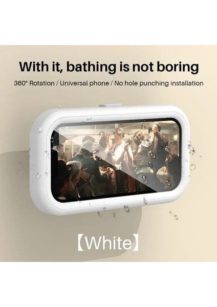 Cep Telefonu Tutucu Ayarlanabilir Yapışkan Duvar Montajı Su Geçirmez Kutu Duş Banyo Telefon Stand Tv Yatırım Tüm Smartphonescolor Kullanın: J83-BEYAZ (Yurt Dışından)