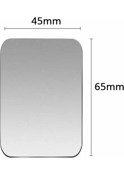 Manyetik Araba Telefon Tutucu Için Ince Metal Plaka Mıknatıs Tablet Masa Masası Cep Telefonu Araç Standı Montaj Yuvarlak Renk: 1 Pcs Gümüş 45X65 (Yurt Dışından)