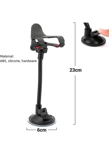 360 Klip Telefon Tutucu Yatak Evrensel Yatak Masası Tutucu Ayarlanabilir Telefon Tutucu Stand Esnek Telefon Tutucu Renk: B-Black (Yurt Dışından)