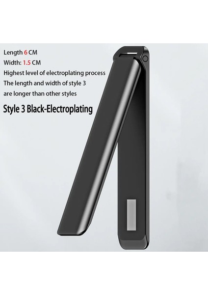 Cep Telefonu Halkası Tutucu Kickstand Dikey ve Yatay Masa Standı, Ayarlanabilir Açılı Tutucu Uyumlu Iphoneall Telefonlar Renk: Black-3 (Yurt Dışından)