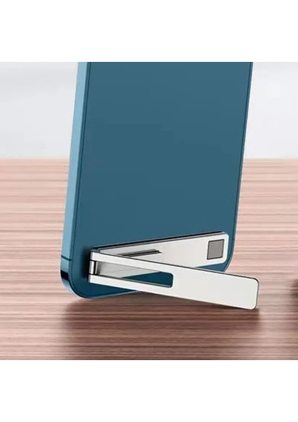Ultra Metal Katlanır Telefon Tutucu Alaşım Görünmez Alaşımlı Arka Çubuk Telefon Masaüstü Tutucu Taşınabilir Mobil Destek Telefon Standcolor: 1 Pc-Sıllery (Yurt Dışından)