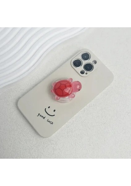 1 Adet Karanlıkta Parlayan Kaplumbağa Telefon Sahibi Mini Reçine Kaplumbağa Tasarımı Genişletilebilir Katlanır Standı Mobil Cihazlar Için Kaymaz Abs Kavrama: Kırmızı (Yurt Dışından)