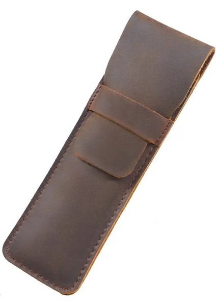 El Yapımı Orijinal Deri Kalem Çantası Inek Derisi Çeşmesi Kalem Kasası Tutucu Vintage Retro Tarzı Aksesuarlar Için Retro Tarzı Aksesuarlar (Yurt Dışından)